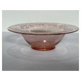 Pink Depression Glass bowl in the 'Sharon'
