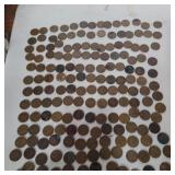 1930's-1940's pennies over 100