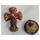 Yufeng cross-shaped trinket box with mirror