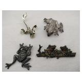 Frog brooches