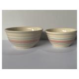 McCoy pottery mixing bowls from the 'Stonecraft'