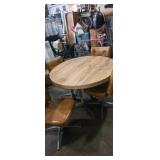60's-70's Laminate top round dinning table with 4