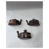 3 wooden Tea Strainer holders 4 x 3'