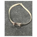 Silver herringbone bow tie bracelet Mark 925.