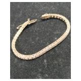 Silver gold tone clear Stone child size  5.5'