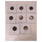 8 Indian Head pennies mixed years