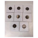 8 Indian Head pennies mixed years