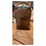 New New in bag queenoris large woven tote bag