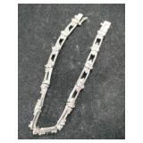 Silver clear Stone bracelet marked 925.