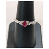 10K redstone ring marked 10K size 7.  .070oz