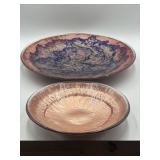 10 & 16 inch handcrafted copper & fused glass