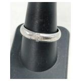 Silver band  ring marked 925 size 9  .150oz