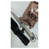14' Compass Handle Survival Knife & MRE Military