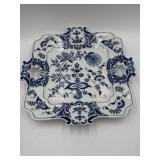 12' Square serving platter, Blue Danube, Japan