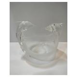 Vintage PartyLite' jump for joy' glass dolphin