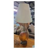 Mcm 1971 L & LWMC Amber Bubble Globe Lamp w