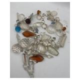collection of vintage crystal chandelier prisms &