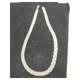 Silver braided chain marked 925    .580oz