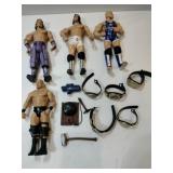 Wrestling action figures and championship belt