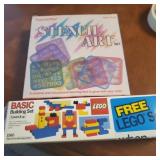 Vintage tuppertoys stencil set, and basic lego