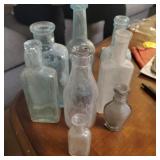 Group of antique bottles.