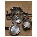 Flint ware ekco stainless pans and skillets