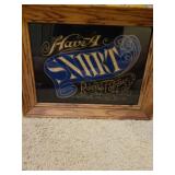 Have a snort Reverse glass sign blue more rare