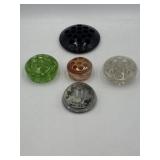 Paperweight & glass pen / brush holders