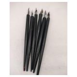6 Calligraphy dip pens w/ black style handles