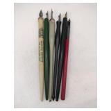 Calligraphy dip pens w/color and style handles