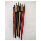 6 Calligraphy dip pens w/multicolor and style