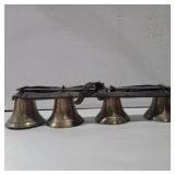 Brass horse shaft carriage/sliegh bells 14in long