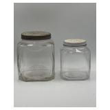 Pair of Hoosier cabinet jars