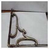 2 metal art deco style brackets 17.5in x 16in