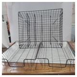 Divided wire baskets 17.5in x 15in x 5in and 2
