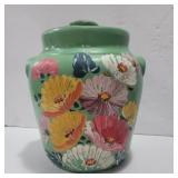 Ransburg pottery hand painted crock cookie jar
