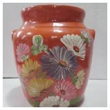 Ransburg pottery hand painted crock cookie jar
