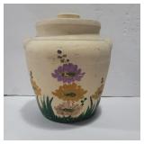 Ransburg pottery hand painted crock cookie jar