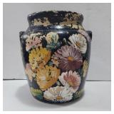 Ransburg pottery hand painted crock cookie jar