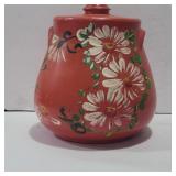 Ransburg pottery hand painted crock cookie jar