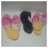 3 PR. large 9/10 women's flip-flops