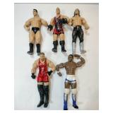 5 wrestling figurines 2003 - 2005
