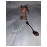 Group of Anri Italian angel wooden figurine,