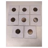 8 Indian Head pennies mixed years