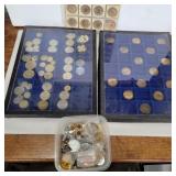 Assorted commemorative coins and tokens and 2
