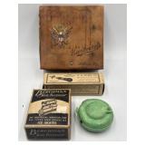 Old handkerchiefs box, zippo utility line,