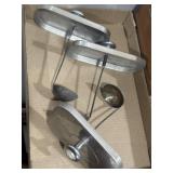 3 vintage aluminum syrup lids with built-in