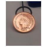 1 Ounce Of .999 Fine CopperIndiana Penny Themed