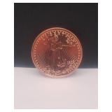 1 Ounce Of .999 Fine CopperWalking Liberty Coin