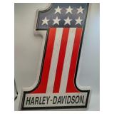 Harley-Davidson number One metal sign  11x18